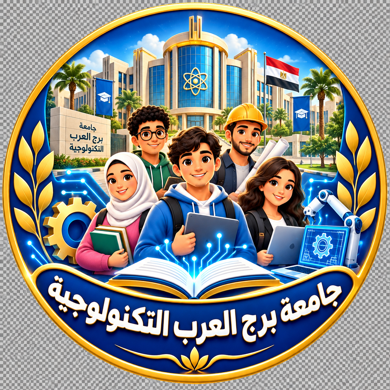 شعار جامعة برج العرب التكنولوجية